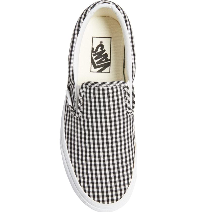 gingham vans slip on