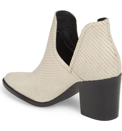 Shop Steve Madden Petra Open Side Bootie In White Snake Print