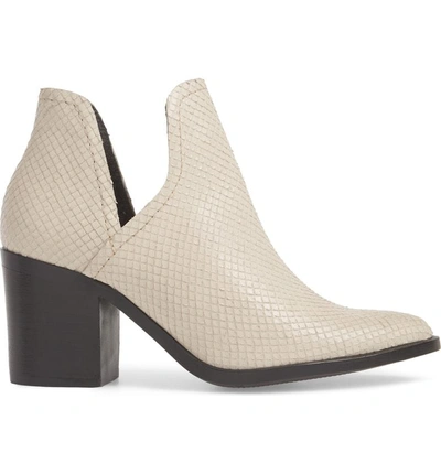 Shop Steve Madden Petra Open Side Bootie In White Snake Print