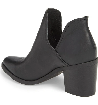 Shop Steve Madden Petra Open Side Bootie In Black Leather