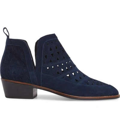 Shop Cecelia New York Catherine Cutout Bootie In Navy Suede