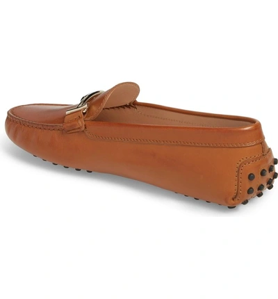 Shop Tod's Gommini Double T Driving Moccasin In Dark Congac