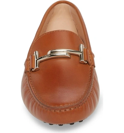 Shop Tod's Gommini Double T Driving Moccasin In Dark Congac
