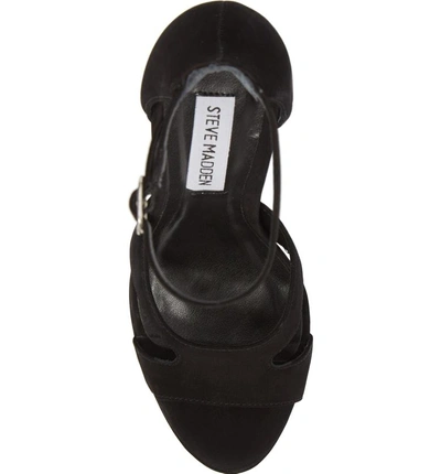 Shop Steve Madden Janelle Platform Sandal In Black Nubuck