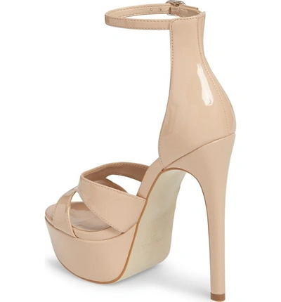 Shop Steve Madden Janelle Platform Sandal In Blush Patent