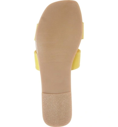 Shop Steve Madden Sayler Slide Sandal In Yellow Leather