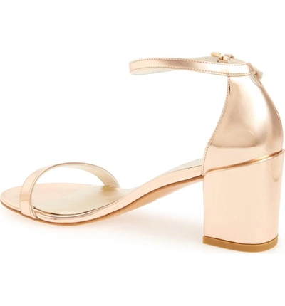 Shop Stuart Weitzman Simple Ankle Strap Sandal In Beige Glass