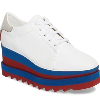 Shop Stella Mccartney Sneak-elyse Flatform Sneaker In White Multi