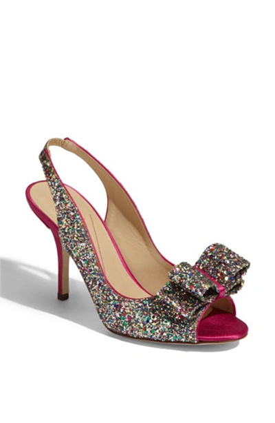 Shop Kate Spade 'charm' Slingback Pump In Multi Sparkle Glitter