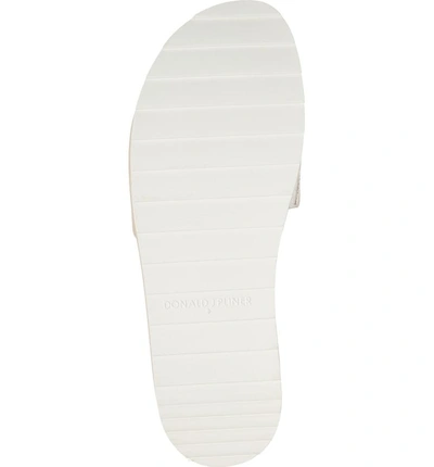 Shop Donald Pliner Cava Slide Sandal In Silver Leather