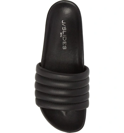 Shop Jslides Eppie Slide Sandal In Black Leather