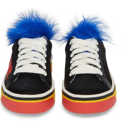 Shop Marc Jacobs Empire Love Genuine Shearling & Calf Hair Trim Sneaker In Black Multi