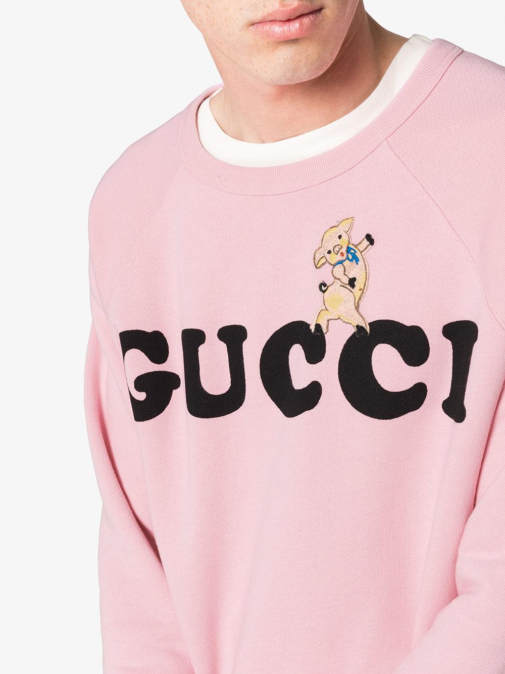 gucci pink pig sweatshirt