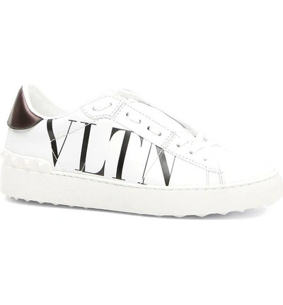Shop Valentino Vltn Logo Low Top Sneaker In White/ Black