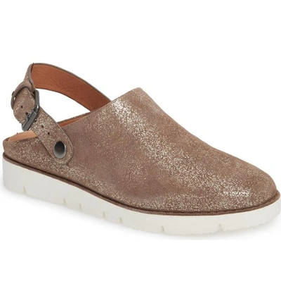 Shop Gentle Souls By Kenneth Cole Esther Convertible Wedge In Cocoa Metallic Leather