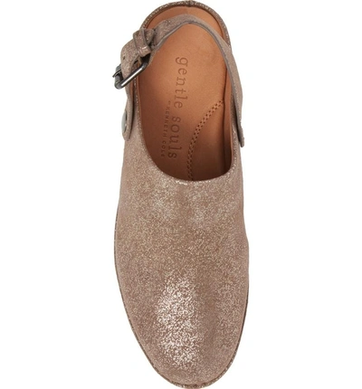 Shop Gentle Souls By Kenneth Cole Esther Convertible Wedge In Cocoa Metallic Leather