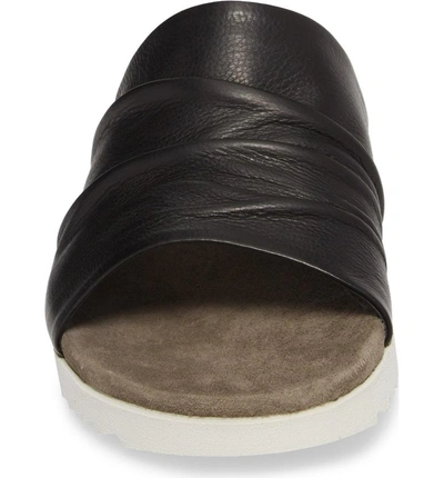 Shop Paul Green Stella Slide Sandal In Black Leather