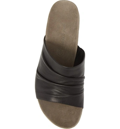Shop Paul Green Stella Slide Sandal In Black Leather