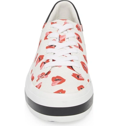 Shop Alice And Olivia Ezra Flatform Sneaker In Lips