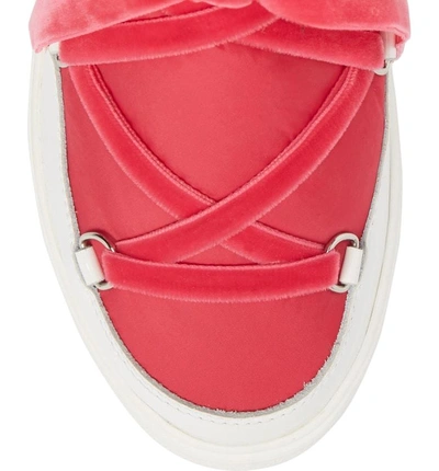 Shop Moncler Stephanie Snow Boot In Pink/ White