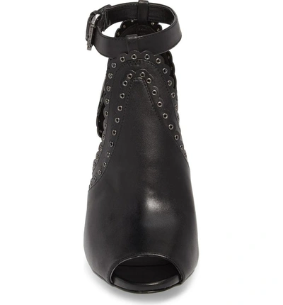 Shop Michael Michael Kors Jessie Ankle Strap Sandal In Black Leather