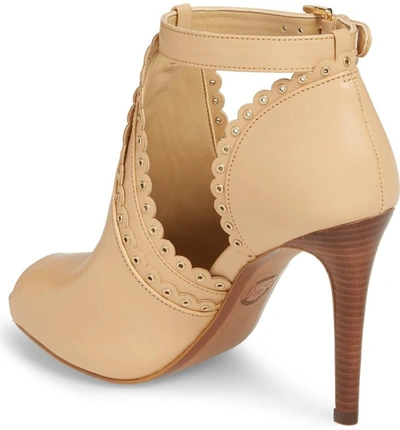 Shop Michael Michael Kors Jessie Ankle Strap Sandal In Butternut Leather