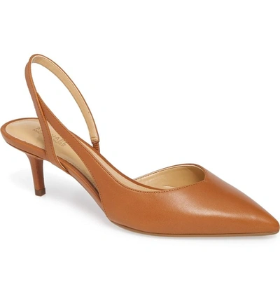 Michael Michael Kors Eliza Flex Slingback Pump In Acorn Leather ModeSens