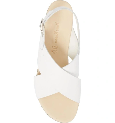 Shop Paul Green Soren Sandal In White Leather