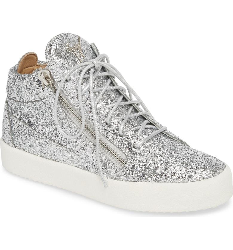 giuseppe zanotti silver sneaker