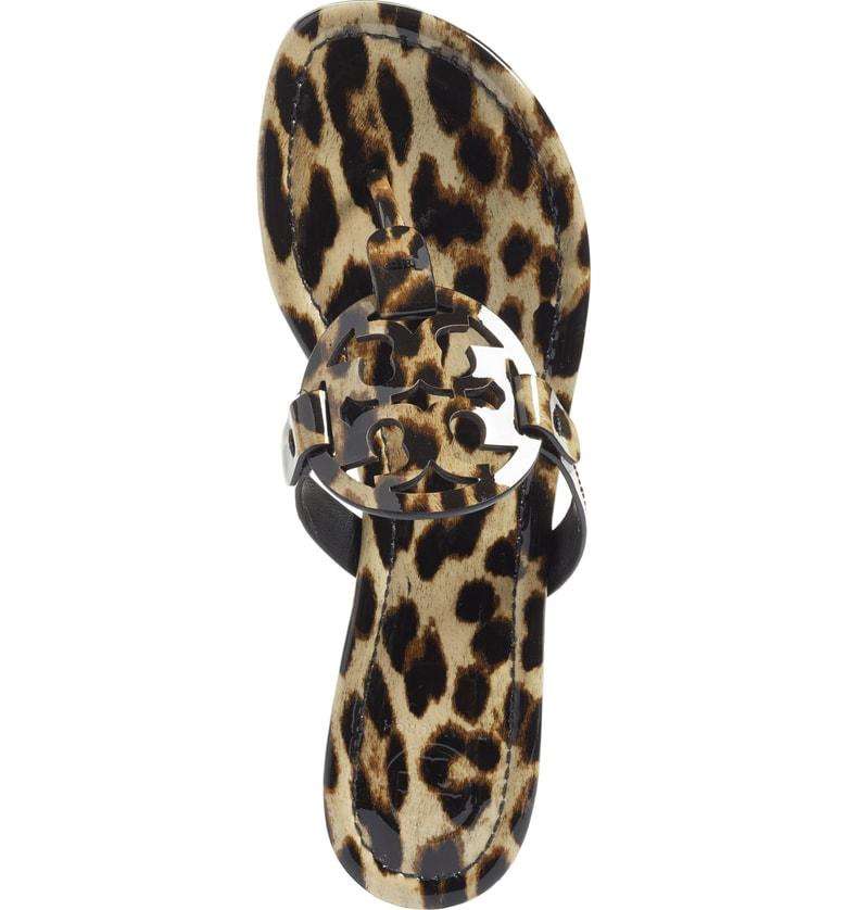 leopard tory burch miller sandal