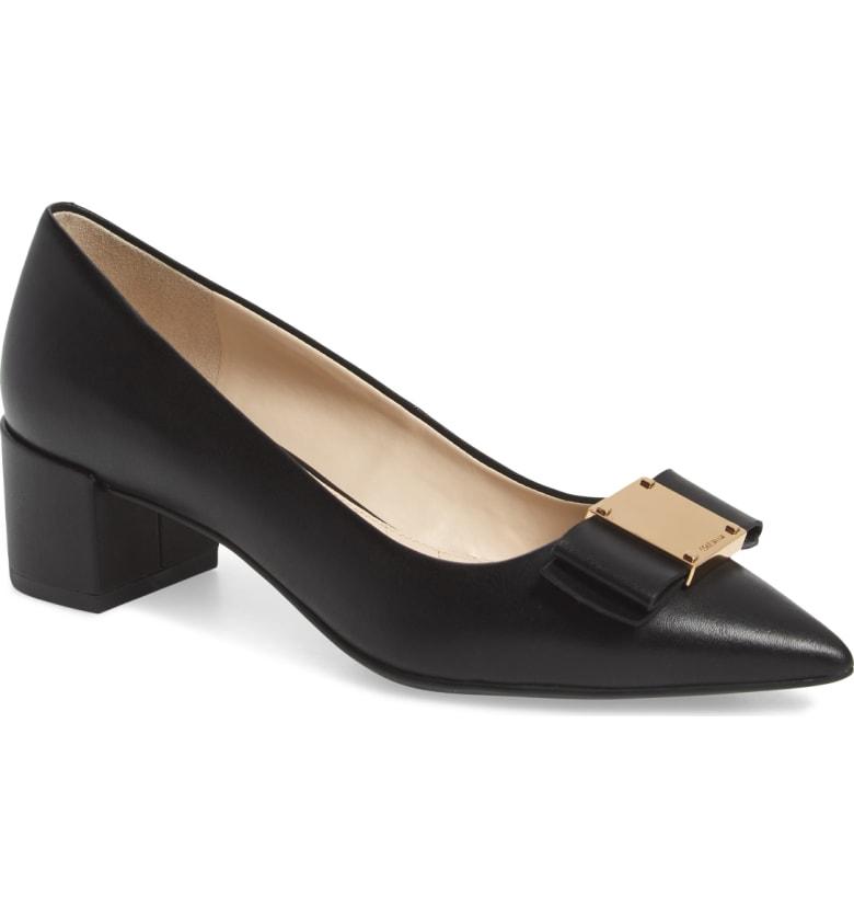 cole haan tali bow pump black