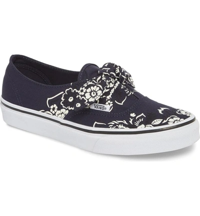 Vans Ua Authentic Knotted Floral Bandana Slip-on Sneaker In Parisian Night/  True White | ModeSens