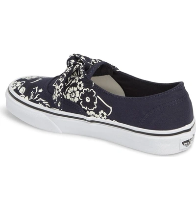 Vans Ua Authentic Knotted Floral Bandana Slip-on Sneaker In Parisian Night/  True White | ModeSens