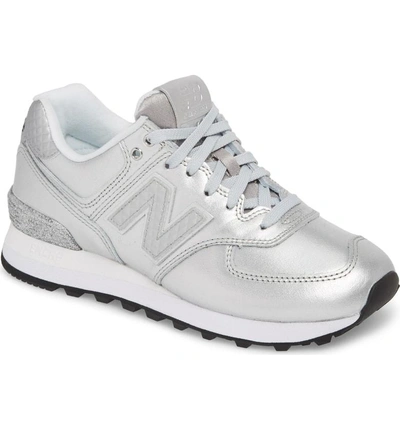 Ejército vencimiento me quejo New Balance 574 Glitter Punk Sneaker In Silver | ModeSens