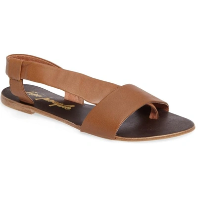 Shop Free People Under Wraps Sandal In Cognac Leather