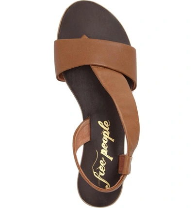 Shop Free People Under Wraps Sandal In Cognac Leather