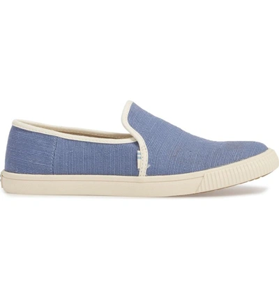 Shop Toms Clemente Slip-on In Infinity Blue Heritage Canvas