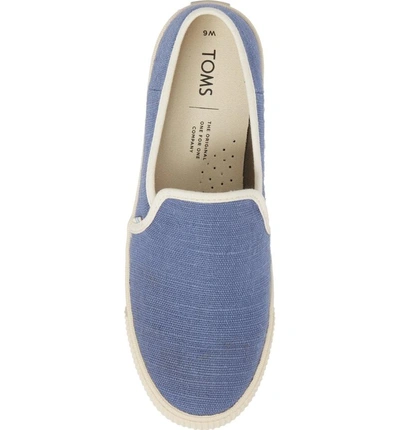 Shop Toms Clemente Slip-on In Infinity Blue Heritage Canvas
