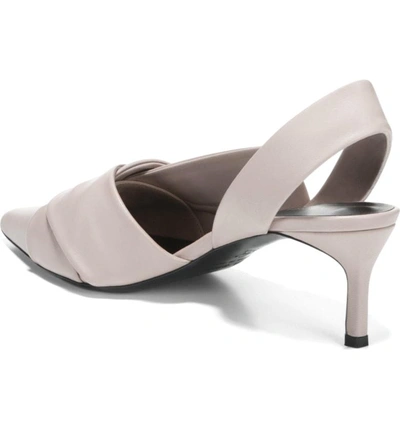 Shop Via Spiga Elisha Pointy Toe Slingback Pump In Bone Leather