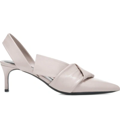 Shop Via Spiga Elisha Pointy Toe Slingback Pump In Bone Leather