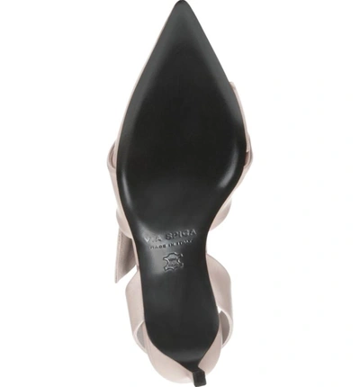 Shop Via Spiga Elisha Pointy Toe Slingback Pump In Bone Leather