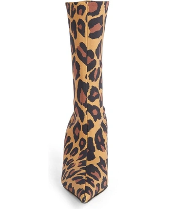 Shop Balenciaga Leopard Print Pointy Toe Boot
