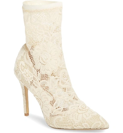 Shop Charles By Charles David Player Sock Bootie In Ivory Lace