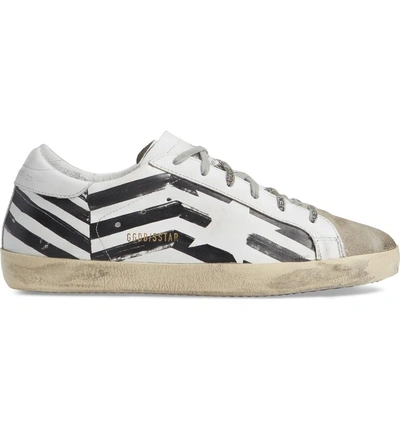 Shop Golden Goose Super-star Low Top Sneaker In White/ Black