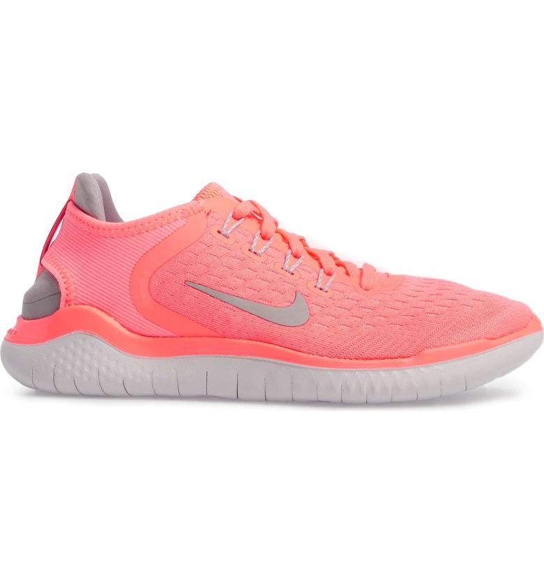 Nike Free Rn 2018 Running Shoe In Crimson Pulse/ Atmosphere Grey | ModeSens