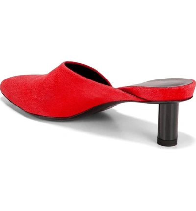 Shop Via Spiga Freya Asymmetrical Mule In Rouge Suede