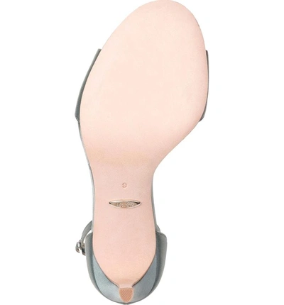 Shop Badgley Mischka Pascale T-strap Sandal In Sage Satin