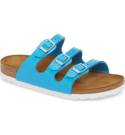 Shop Birkenstock 'florida' Soft Footbed Sandal In Graceful Ocean Leather