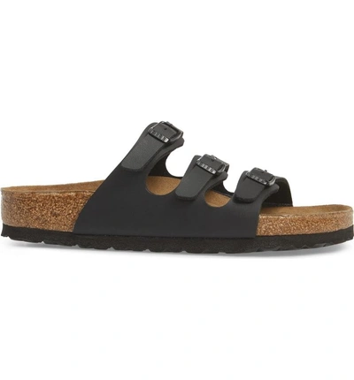 Shop Birkenstock 'florida' Soft Footbed Sandal In Black Leather