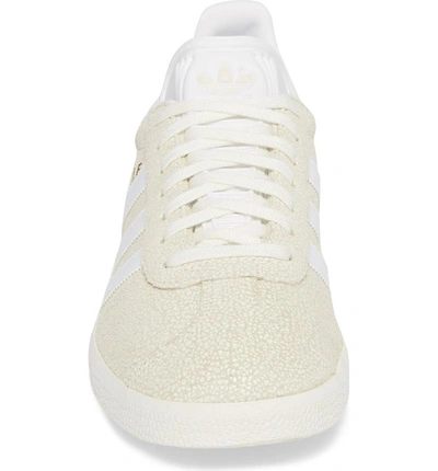 Shop Adidas Originals Gazelle Sneaker In Off White/ White/ Off White